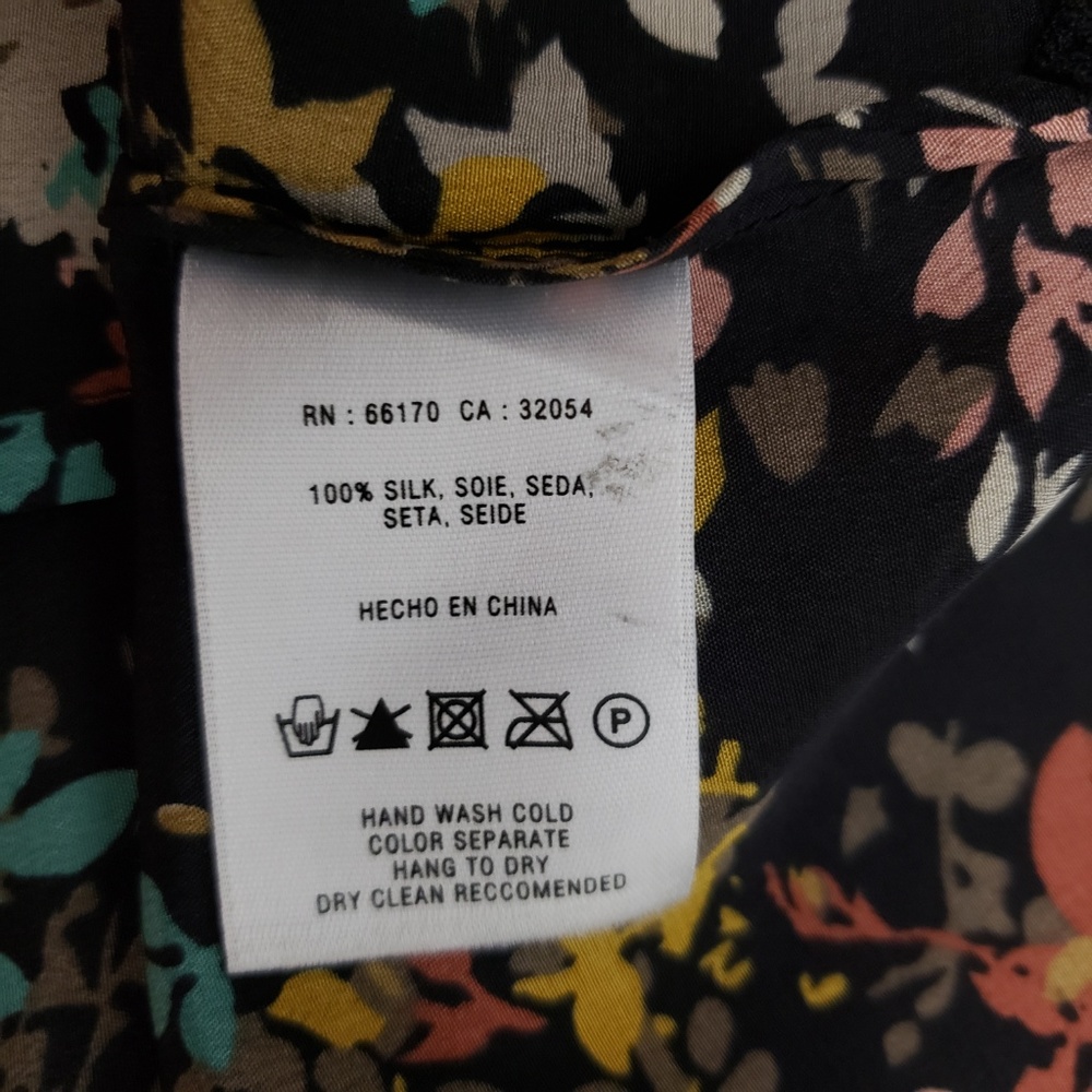 Anthropologie floral 100% silk kimono top Sm - Picture 8 of 8